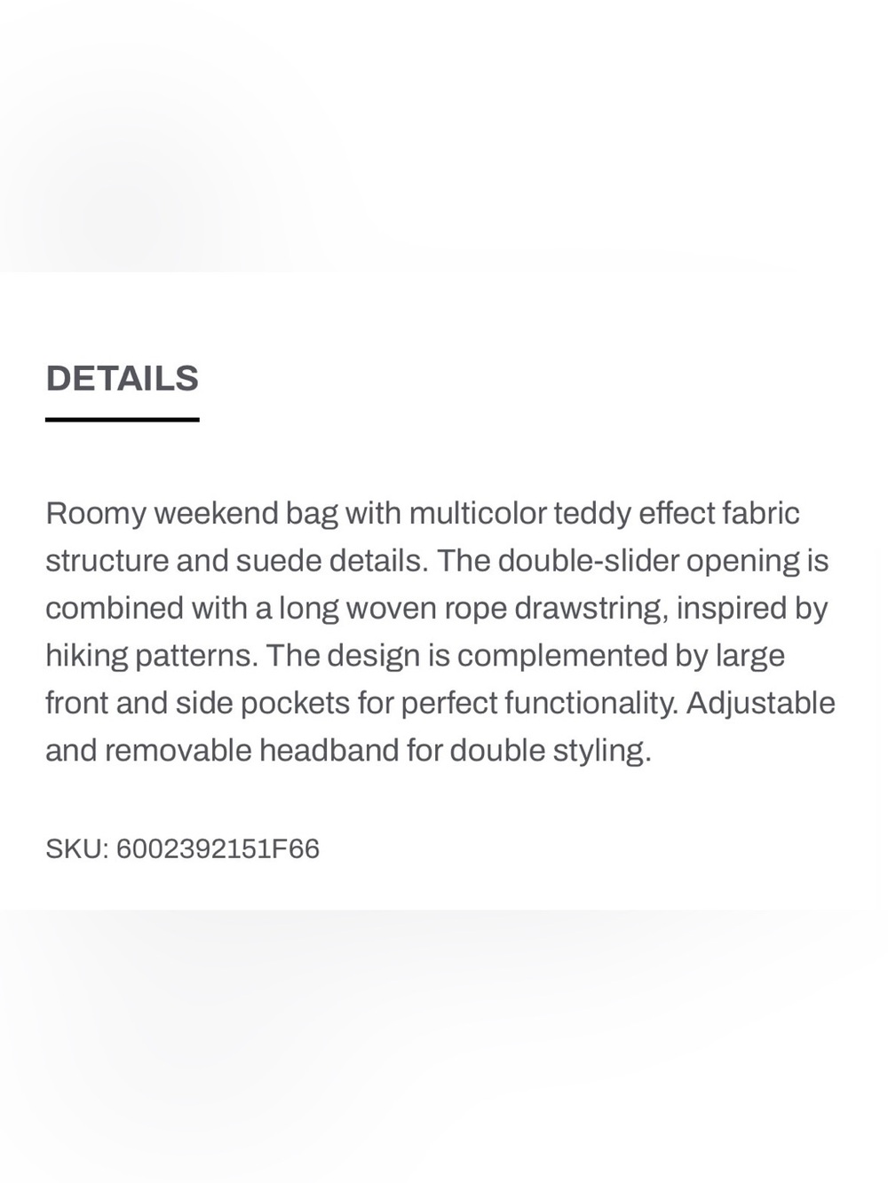 NWT Flower Mountain Weekend Bag in Multicolor - Picture 8 of 8